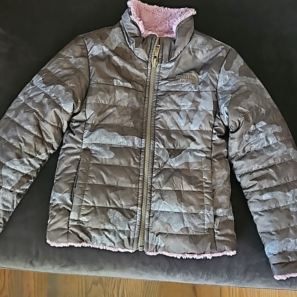 THE NORTH FACE Girls' Reversible Mossbud Swirl Jacket Sz 6